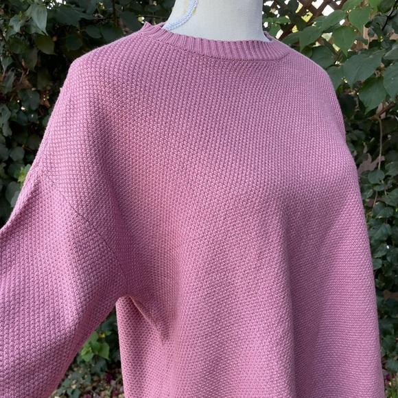 MEROKEETY Sweater Round Neck Waffle Knit Pullover size Medium - Picture 4 of 9